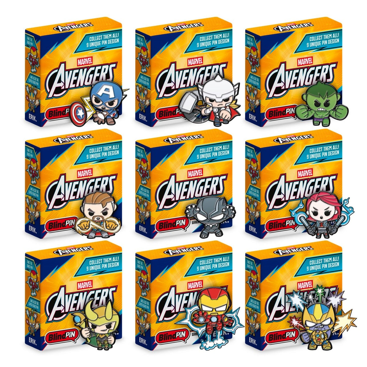 Avengers Enamel Blind Pin