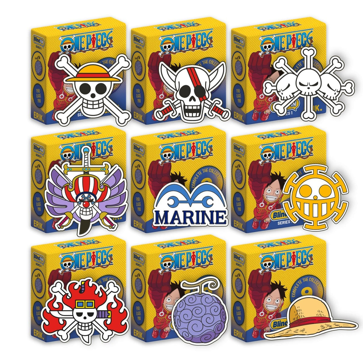One Piece Enamel Blind Pin