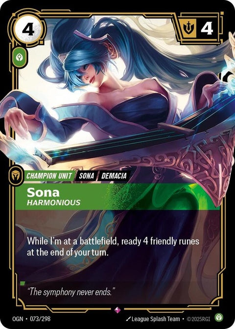 Sona - Harmonious (73)| Riftbound Card – Forbidden Planet
