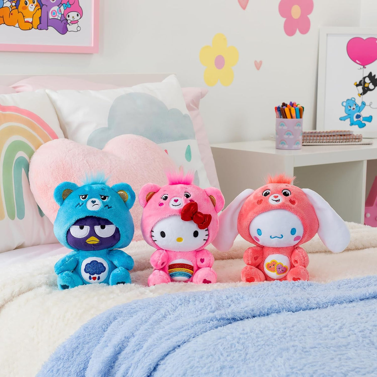 Care Bears Hello Kitty As Cheer Bear 22 cm Plush