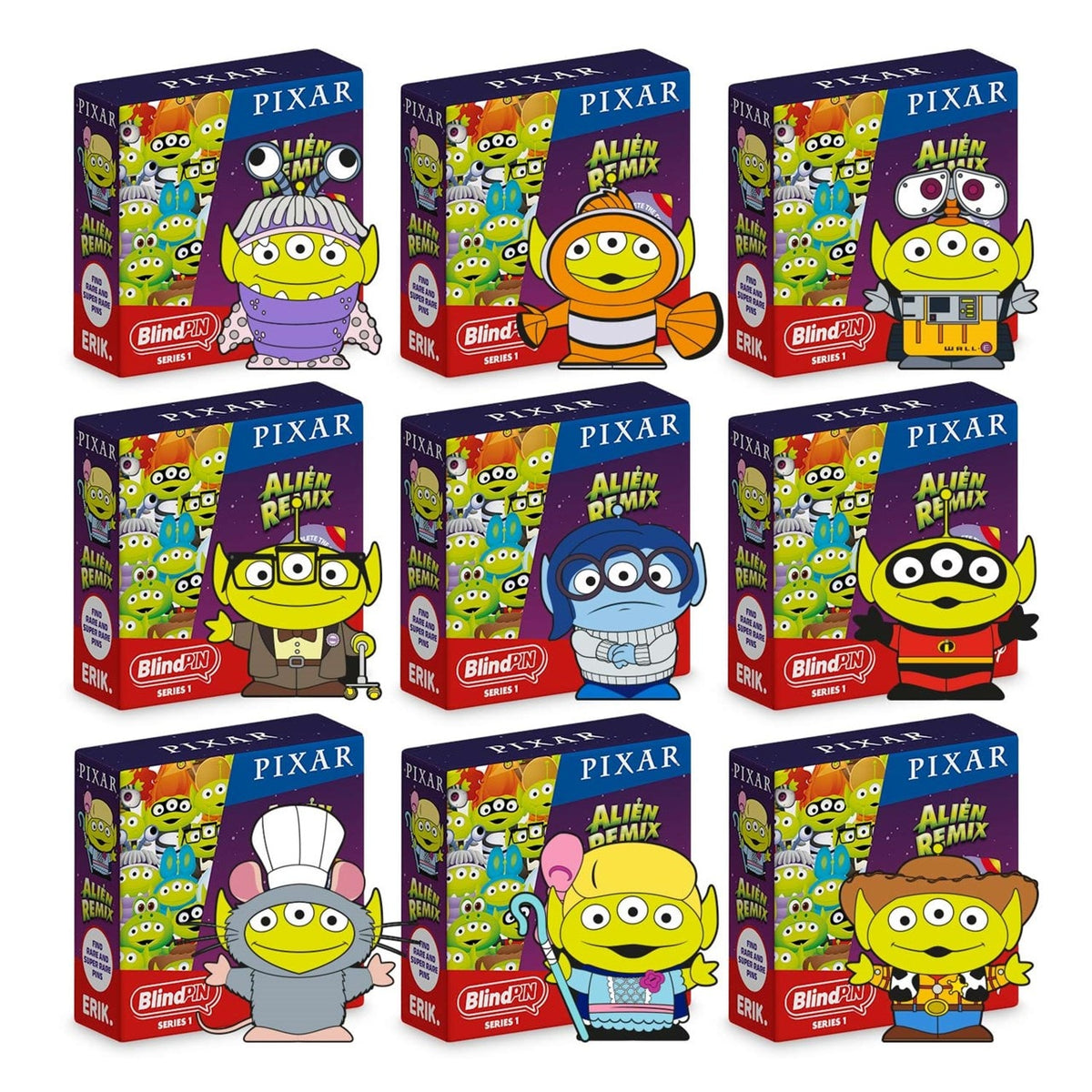 Pixar Alien Enamel Blind Pin