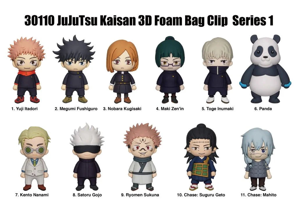 Monogram Jujutsu Kaisen 3D Foam Bag Clips Series 1 Blind Bag