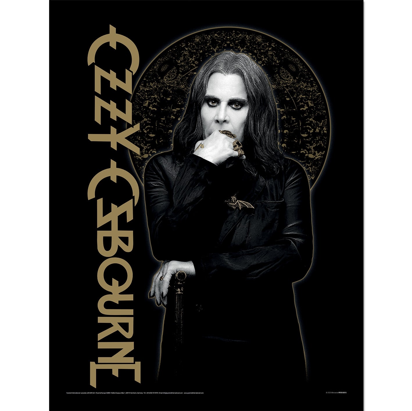 Ozzy Osbourne (Gold) Framed 30x40cm Print