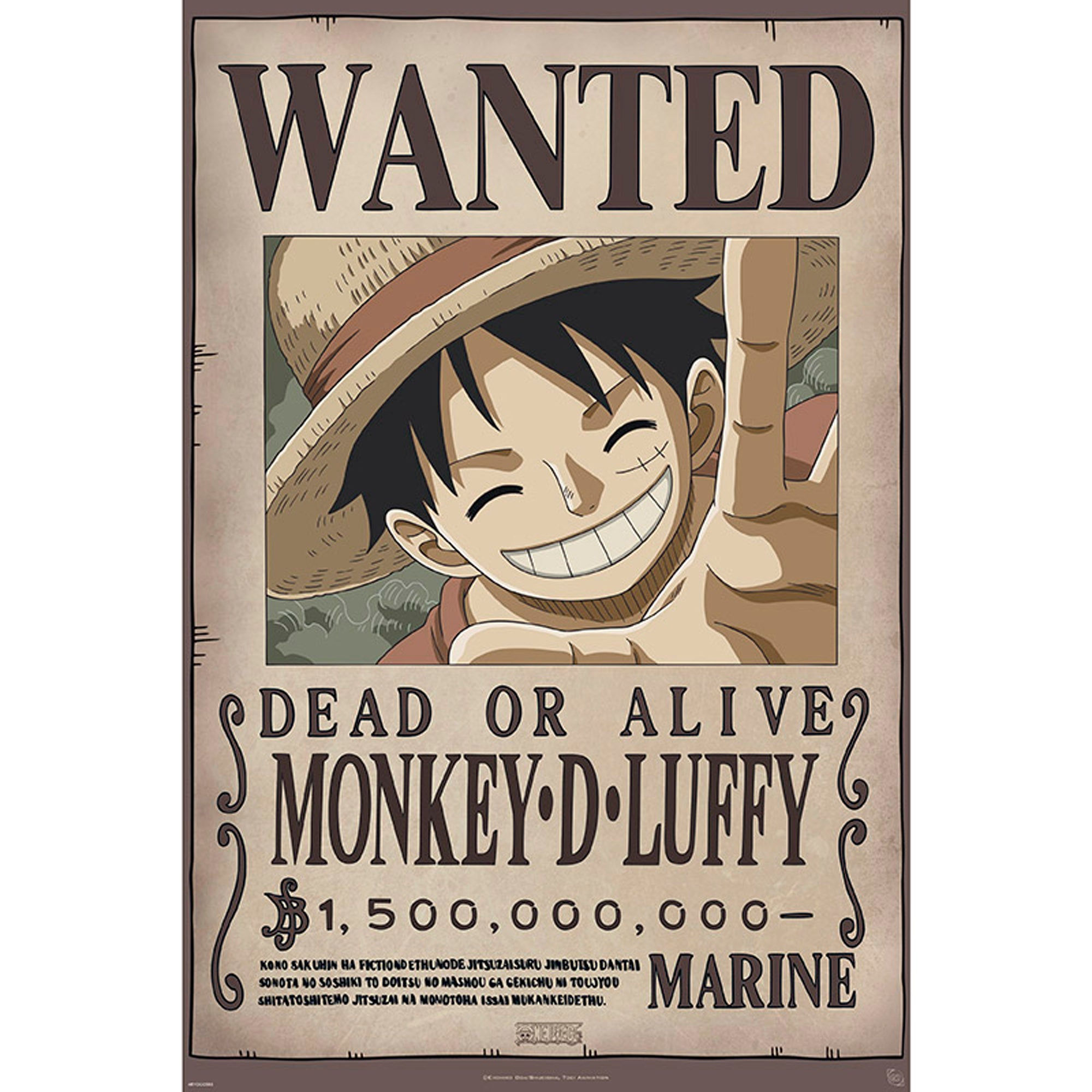 GB eye One Piece Wanted Luffy New 2 61 x 91.5cm Maxi Poster