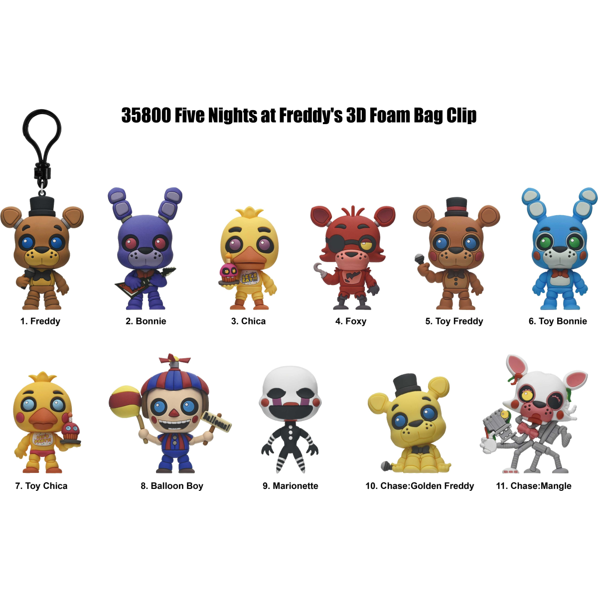 Monogram Five Nights At Freddy'S Series 1 3D Keychains