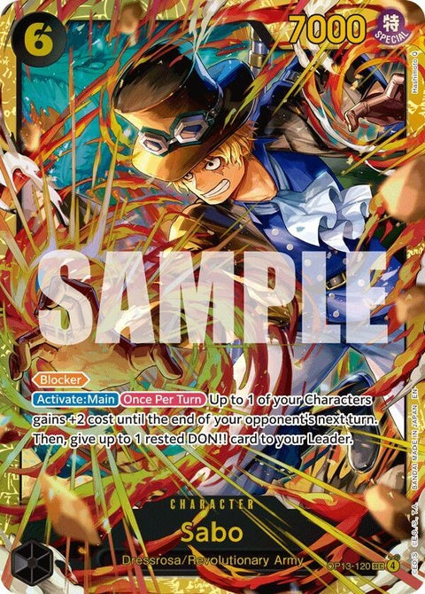 OP13-120 サボ コミパラ SABO Manga Rare Paralle Sabo (OP13-120)| One Piece Card – Forbidden Planet International