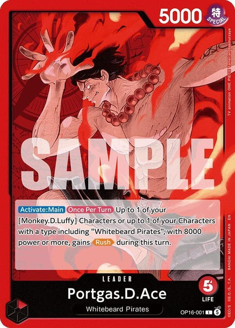 Portgas.D.Ace (OP16-001)| One Piece Card – Forbidden Planet