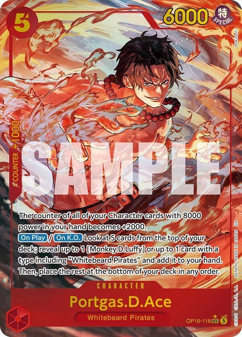 Portgas.D.Ace (OP16-118) - Alternative Art| One Piece Card