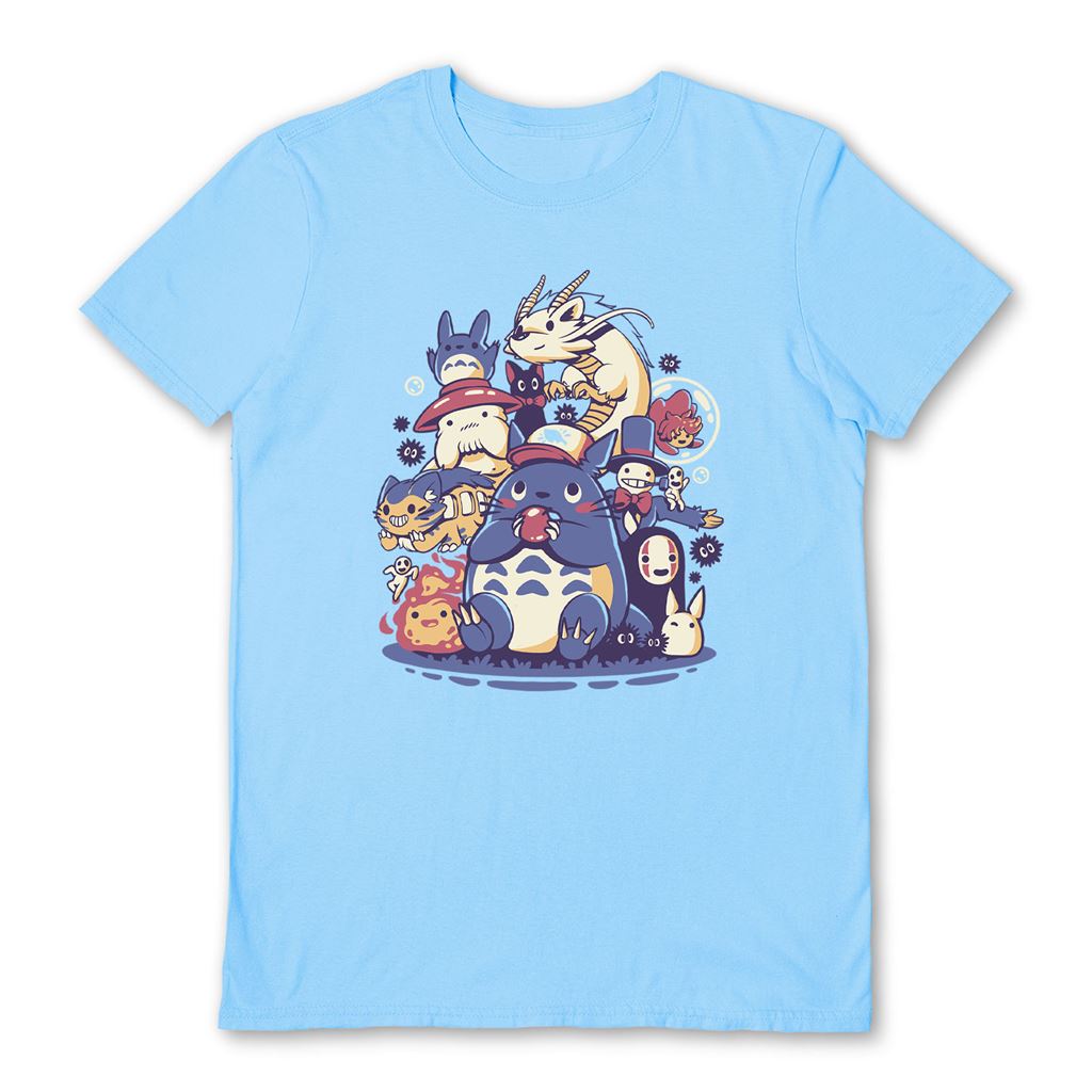 Ilustrata (Creatures Spirits And Friends) Light Blue Unisex Short Sleeve T-Shirt