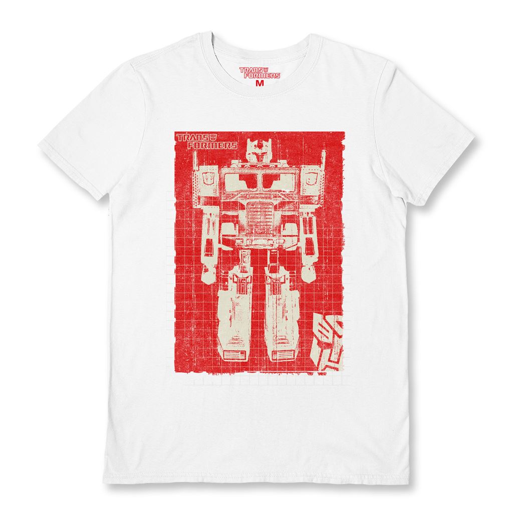 Transformers (Red Optimus Prime) White Unisex Short Sleeve T-Shirt