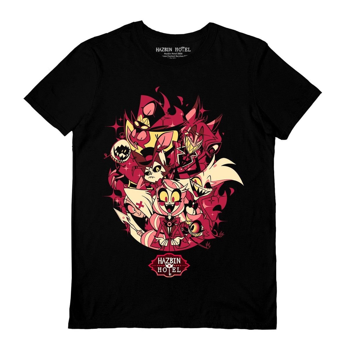 Hazbin Hotel (Hotel Member) Black Unisex Short Sleeve T-Shirt