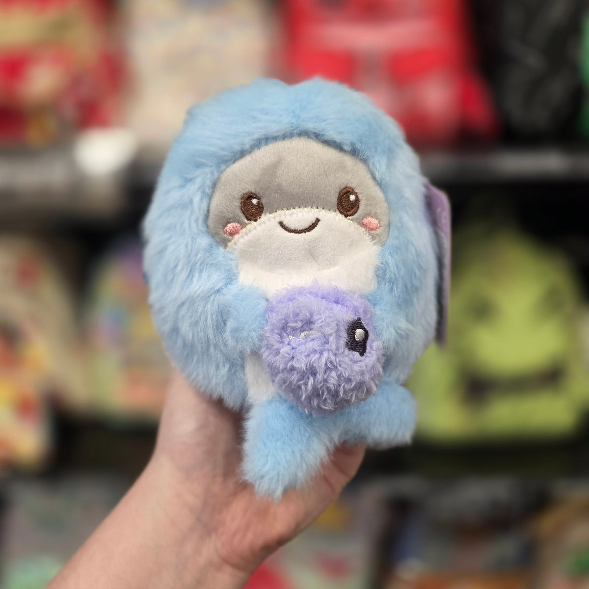 Cute Kawaii Plush With Fluffy Body & Fruit Shark 10cm Plush