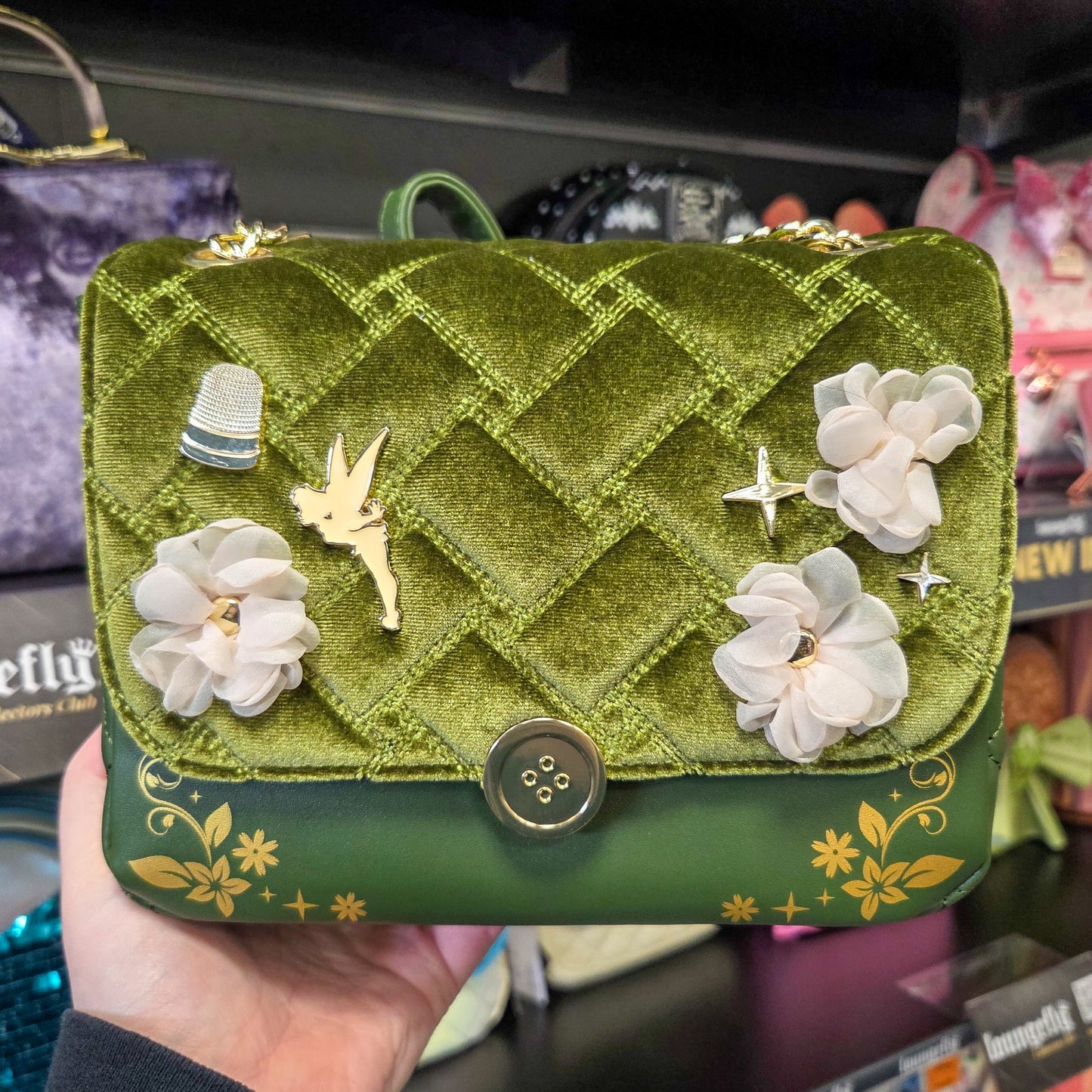 TINK VELVET MINIMAL FLAP CROSSBODY EXCLUSIVE