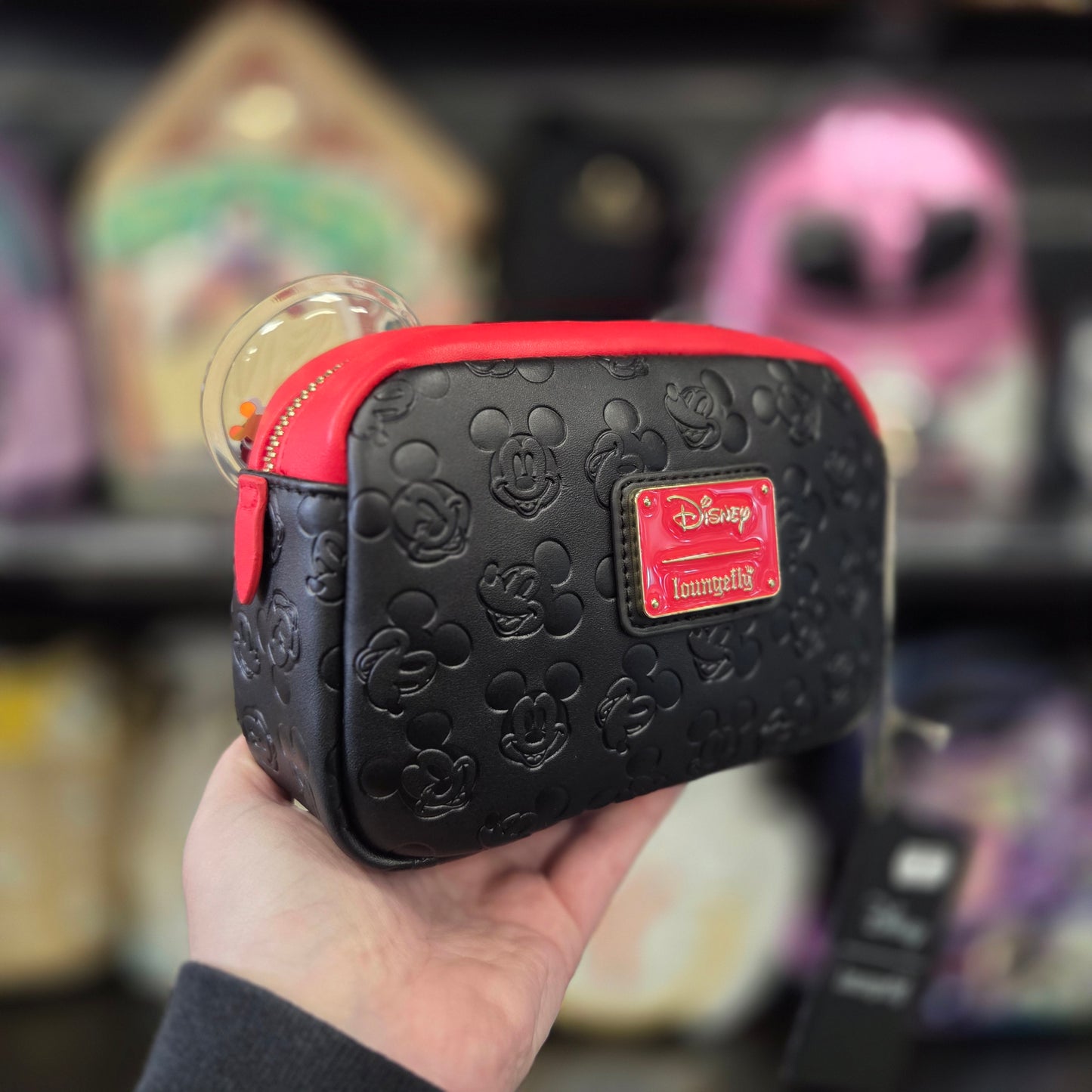 DISNEY MICKEY MOUSE DEBOSS HEAD CONFETTI COSPLAY COSMETIC BAG