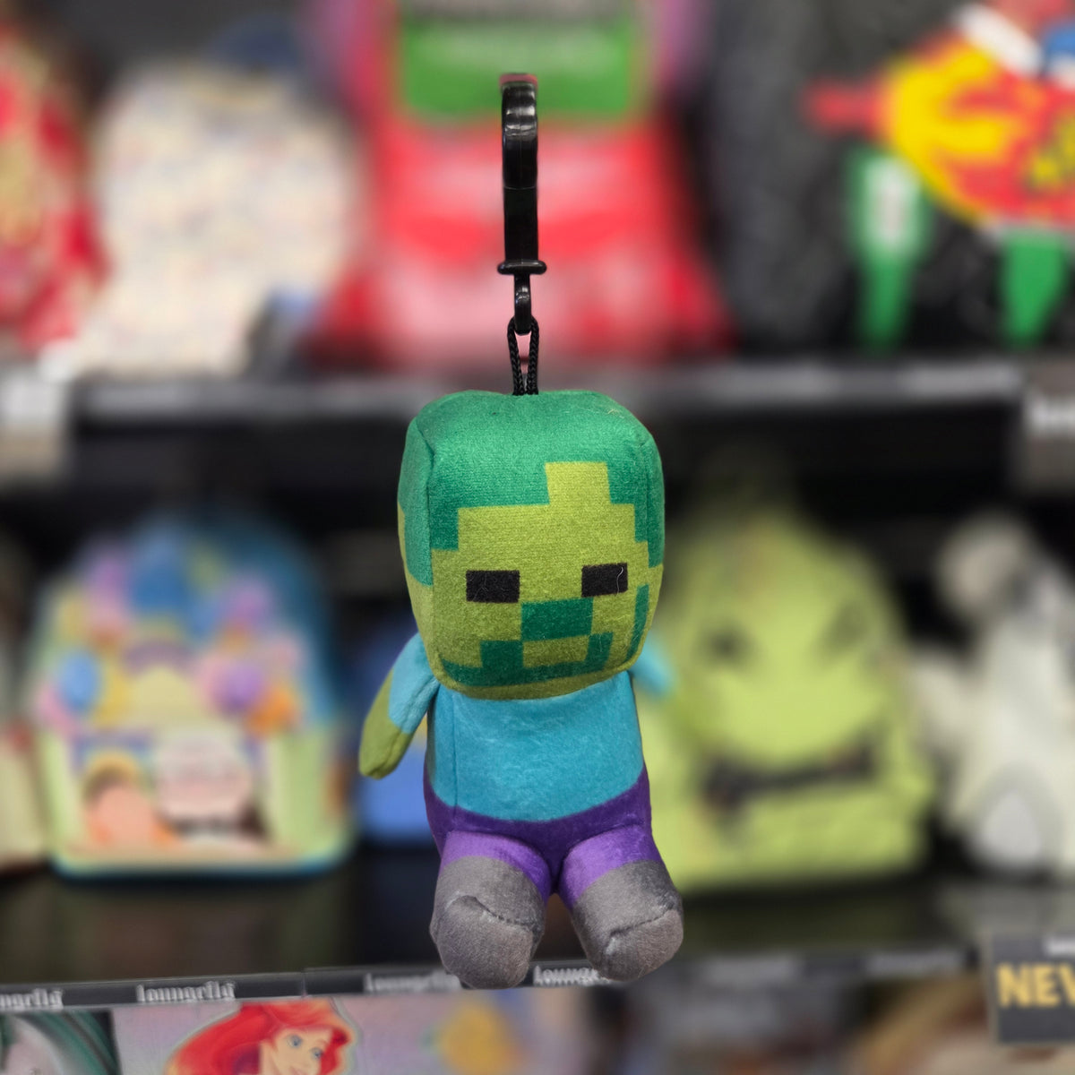 Minecraft Character Clip On Zombie Steve 13cm Plush