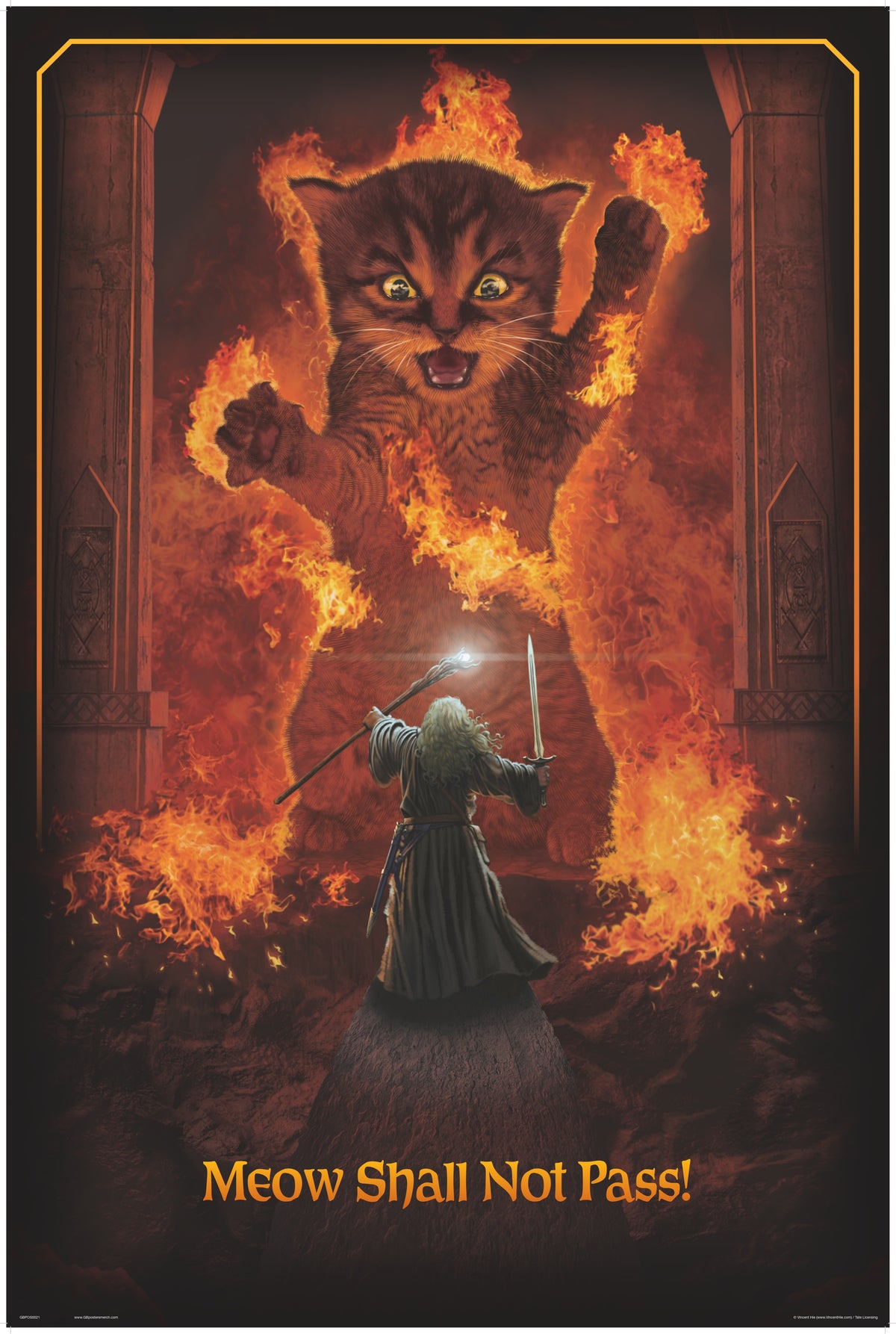 GB Posters Meow Shall Not Pass 61 x 91.5cm Maxi Poster