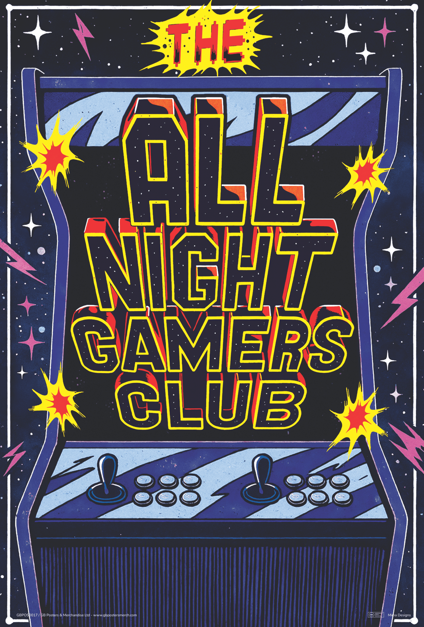 GB Posters The All Night Gamers Club 61 x 91.5cm Maxi Poster