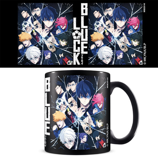 Blue Lock (Shattered Glass) 11oz/315ml Black Ceramic Mug