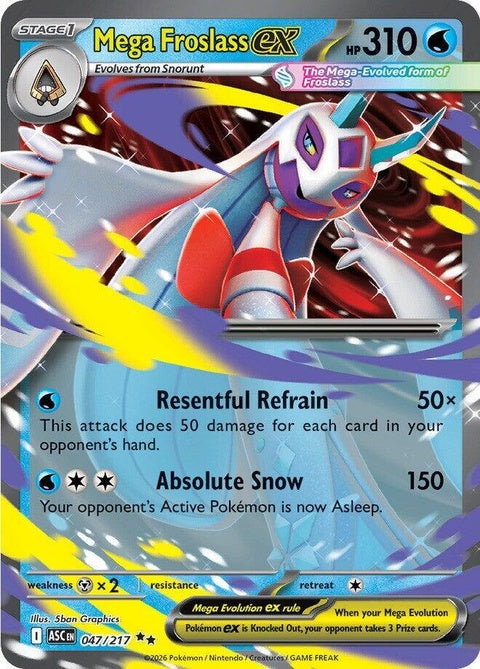 MEGA FROSLASS ex トレーディングカード Mega Froslass Ex (47)| Pokemon Card – Forbidden Planet International