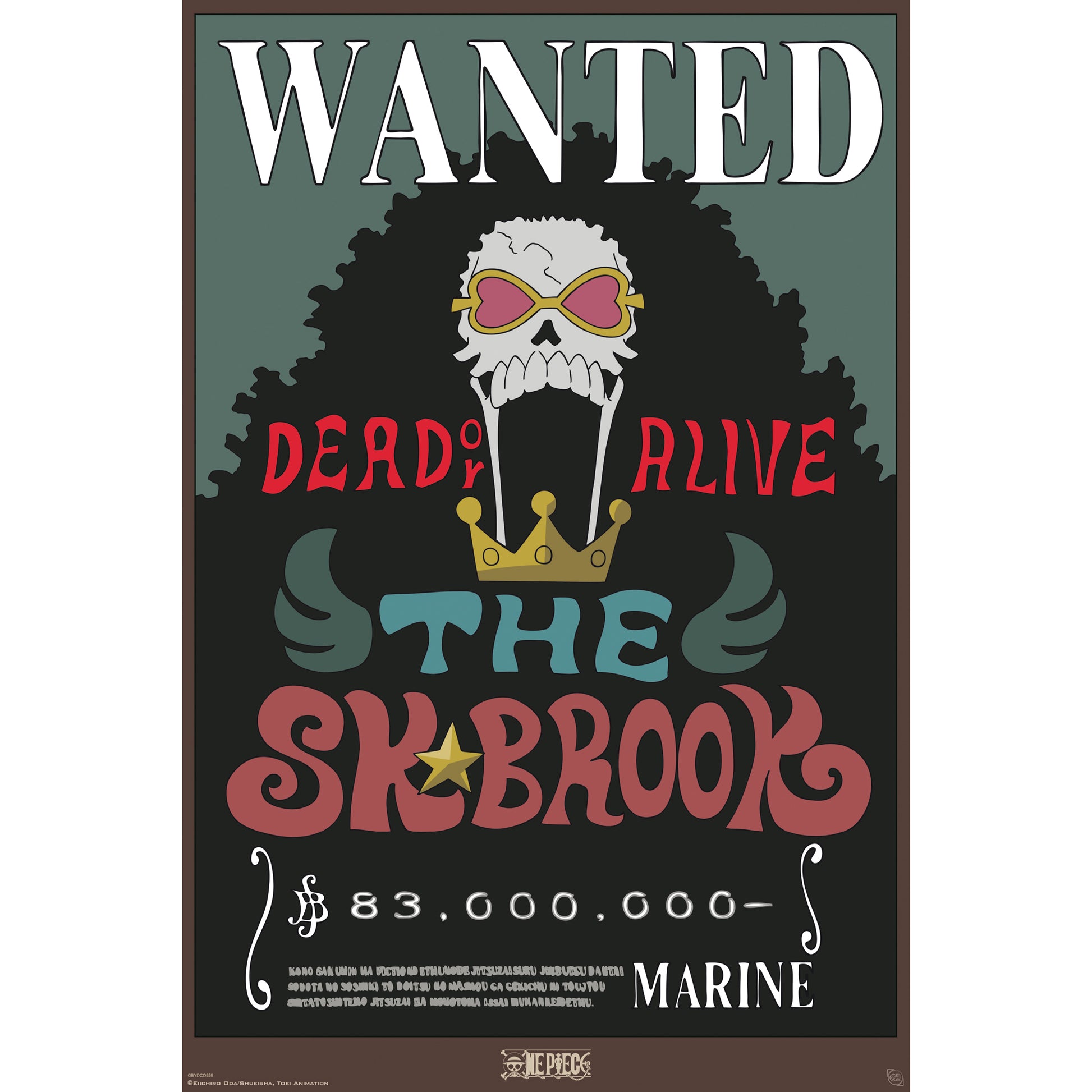 GB eye One Piece Wanted Brook 61 x 91.5cm Maxi Poster