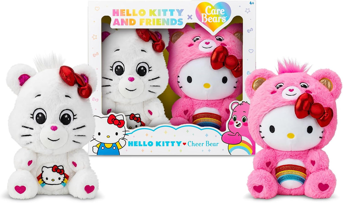 Care Bears X Hello Kitty 25 cm Plush 2 Pack