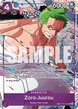 Zoro-Juurou (ST18-004) - Emperors in the New World (Special Rare) [OP09-ST18-004]