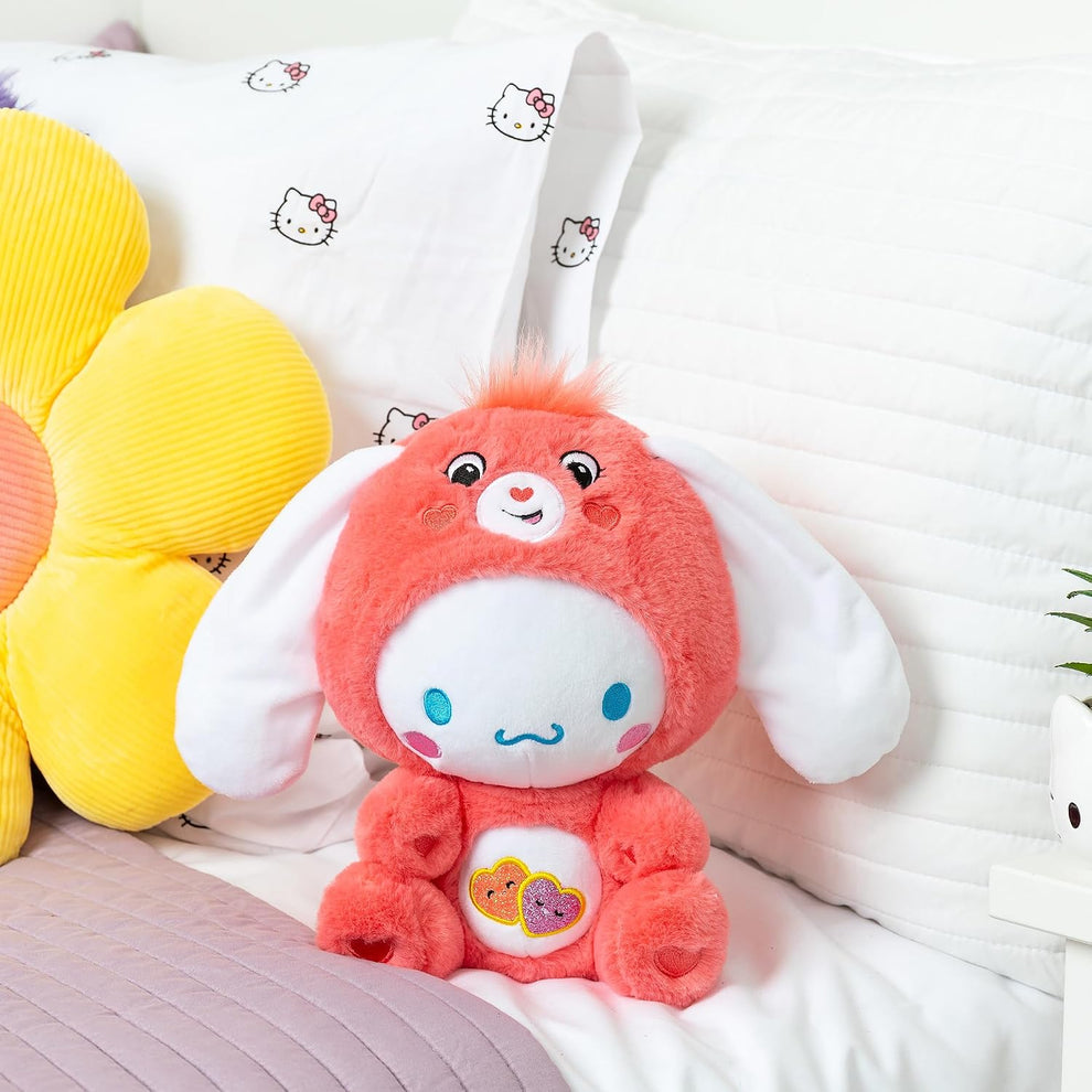 Care Bears X Hello Kitty Cinnamoroll As Love-A-Lot Bear 25 cm Plush ...