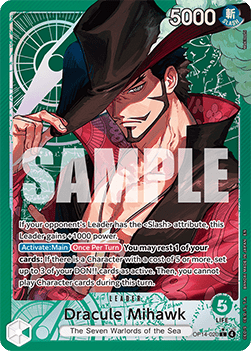 Dracule Mihawk (OP14-020) (V.2) - The Azure Sea's Seven (Alternate Art) [OP14-020]