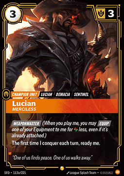 Lucian, Merciless (V.2 - Showcase) - Spiritforged (Showcase) [SFD-113a]