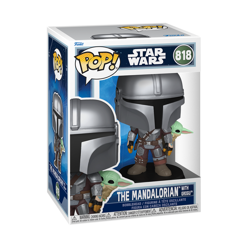 Star Wars Pop! The Mandalorian with Grogu (On Back)