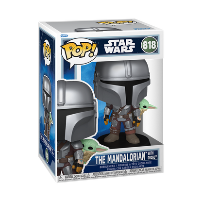 Star Wars Pop! The Mandalorian with Grogu (On Back)