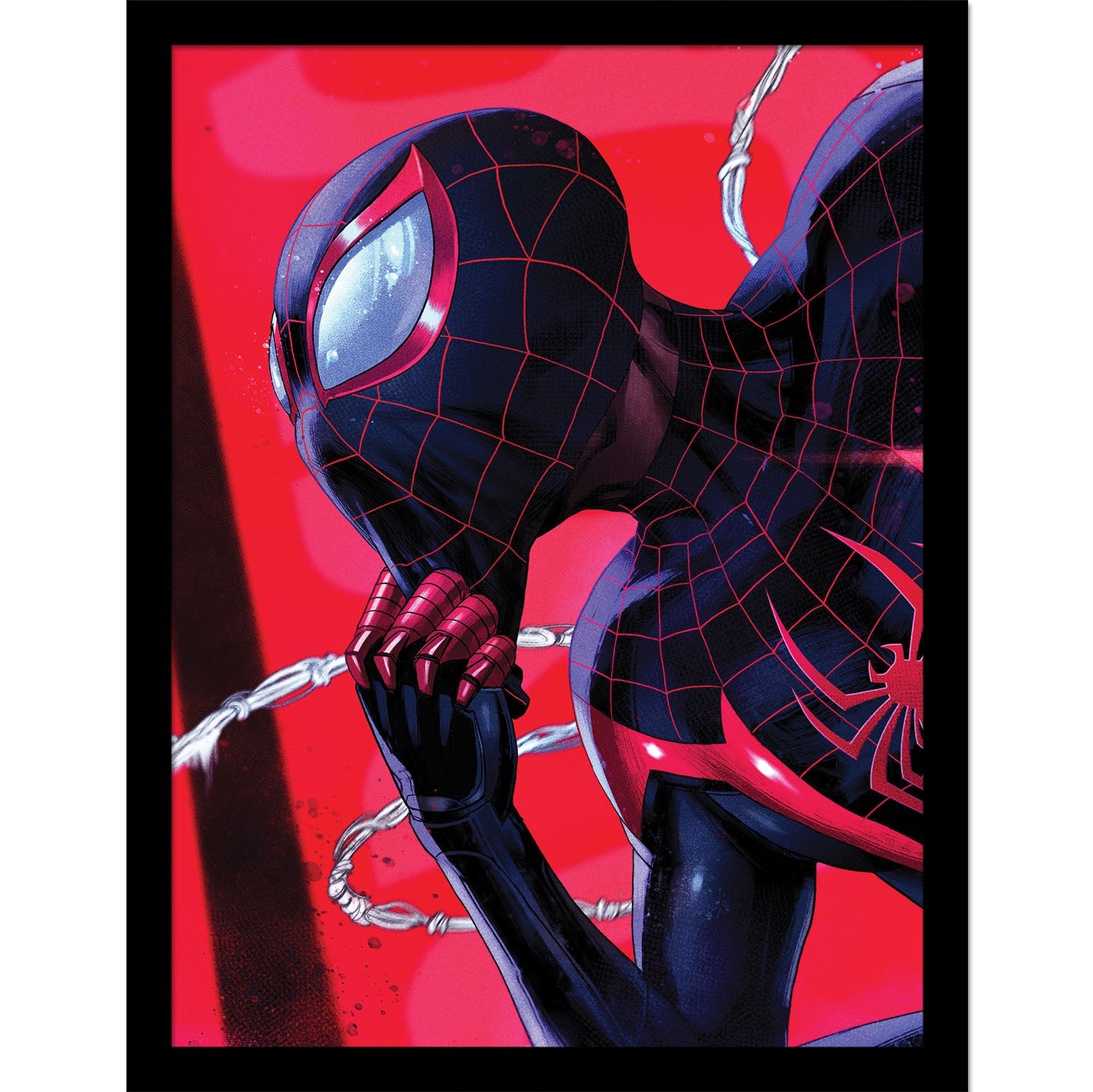 Spider-Man (Red Background) Framed 30x40cm Print
