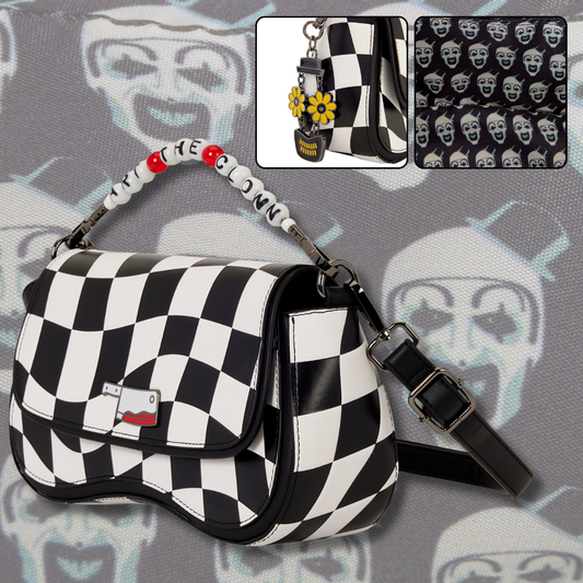 LF Terrifier Art The Clown Checkered Crossbody Bag