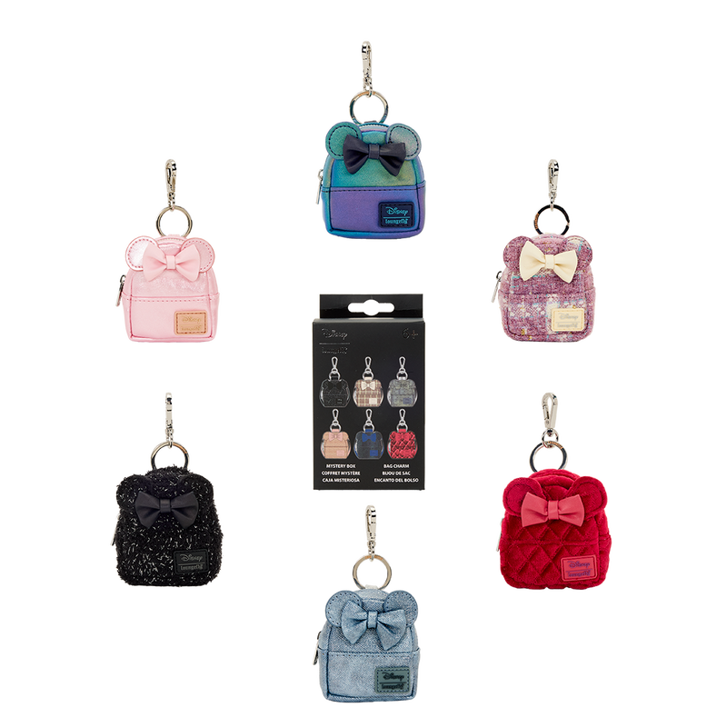 Disney Minnie Mouse LF Glitter Mystery Mini Backpack Keychain Charm Blind Box