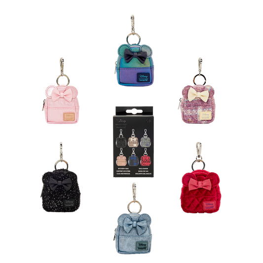 Disney Minnie Mouse LF Glitter Mystery Mini Backpack Keychain Charm Blind Box