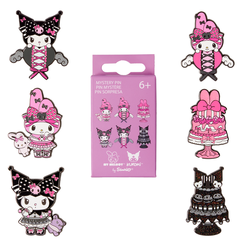 Sanrio My Melody & Kuromi Pink & Black Blind Box Pin