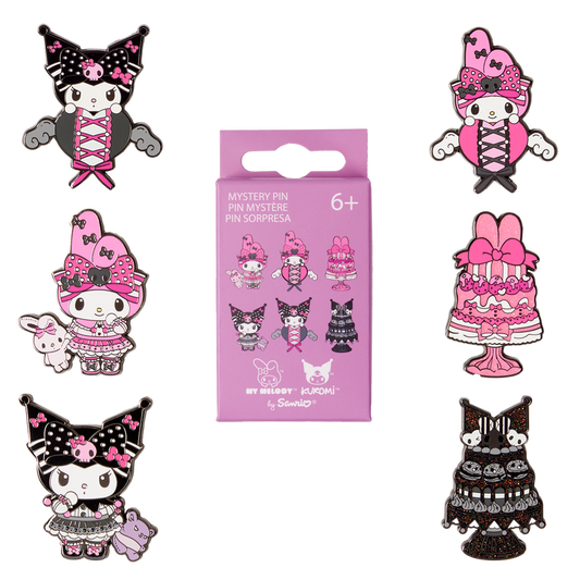 Sanrio My Melody & Kuromi Pink & Black Blind Box Pin