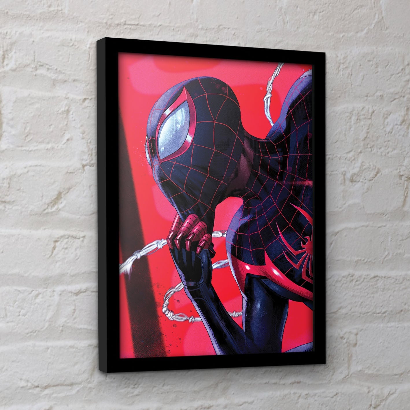 Spider-Man (Red Background) Framed 30x40cm Print