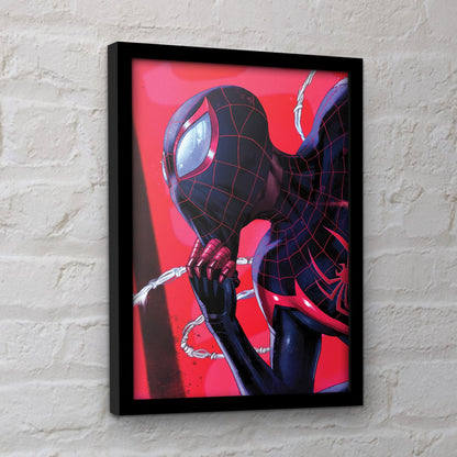 Spider-Man (Red Background) Framed 30x40cm Print