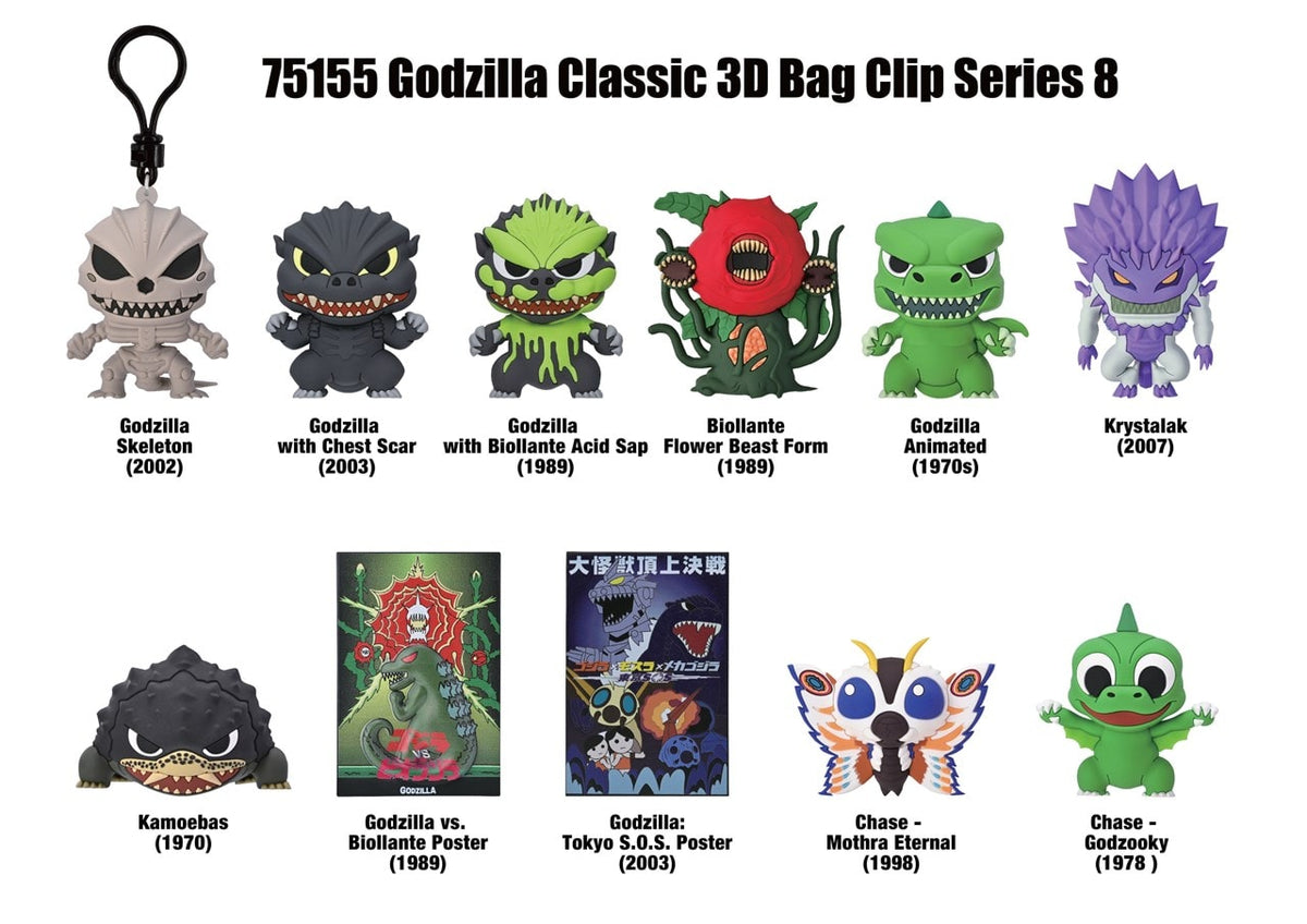 Monogram Godzilla Series 8 3D Foam Bag Clips Blind Bag