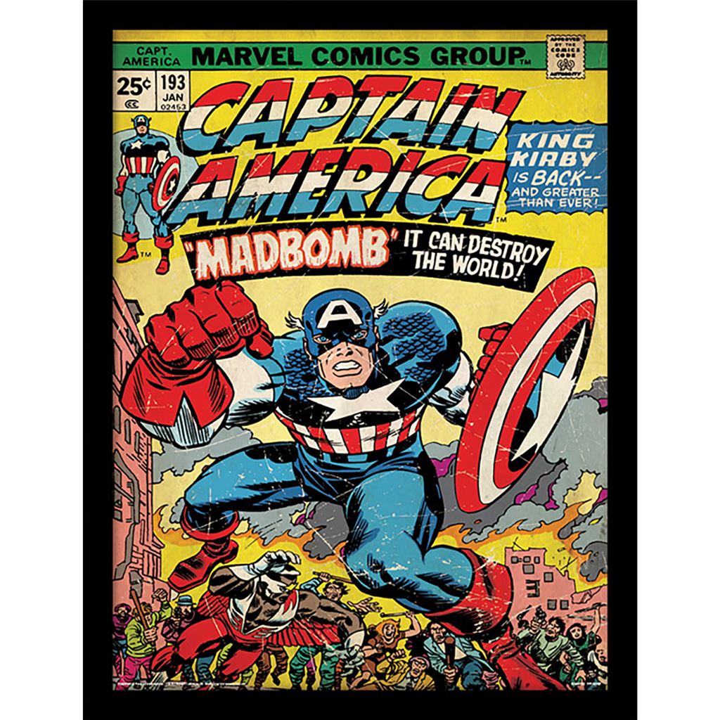 Captain America (Madbomb) Framed 30x40cm Print