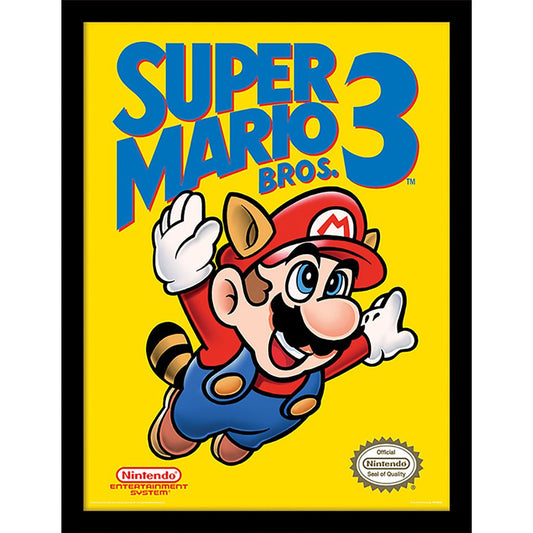 Super Mario Bros. 3 (NES Cover) Framed 30x40cm Print