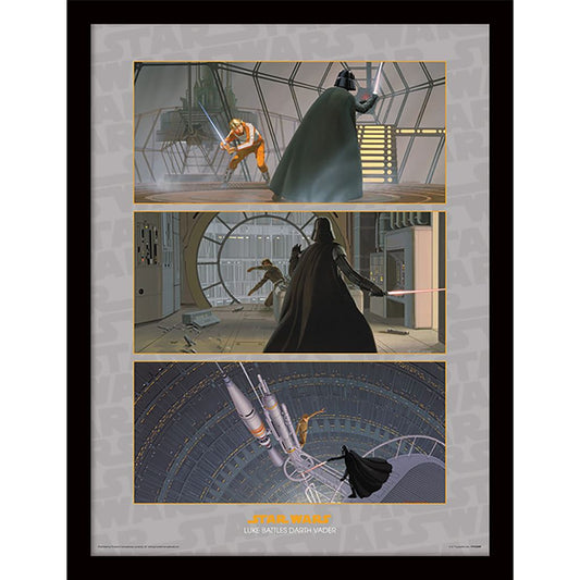 Star Wars (Luke Battles Darth Vader) Framed 30x40cm Print