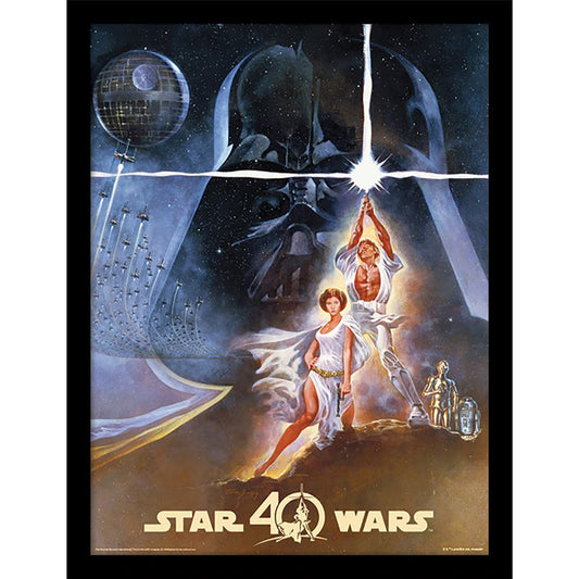 Star Wars 40th Anniversary (New Hope Art) Framed 30x40cm Print