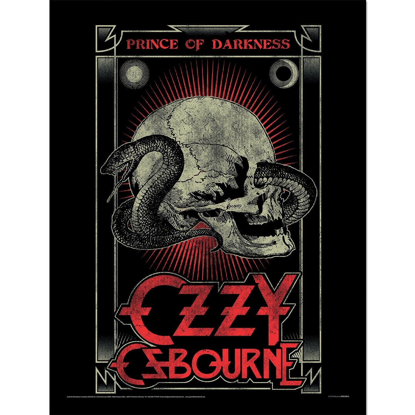 Ozzy Osbourne (Prince Of Darkness) Framed 30x40cm Print