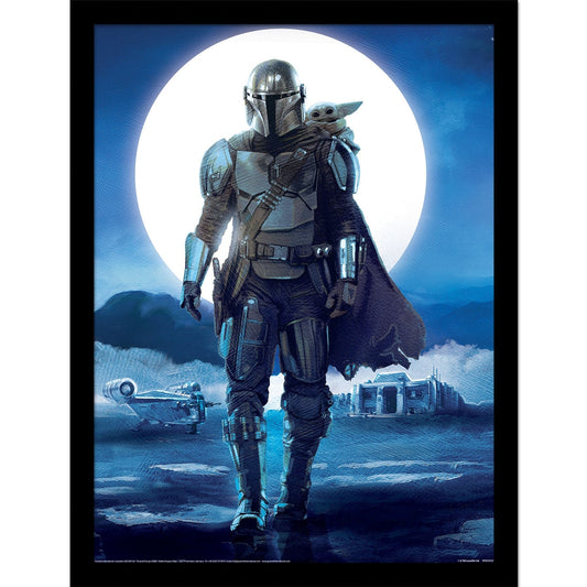 Star Wars: The Mandalorian and Grogu (Key Art) Framed 30x40cm Print