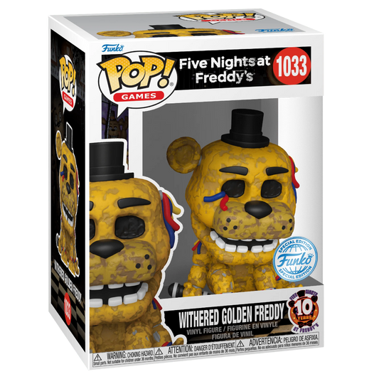 Games Pop Vinyl Five Nights At Freddy's Withered Golden Freddy