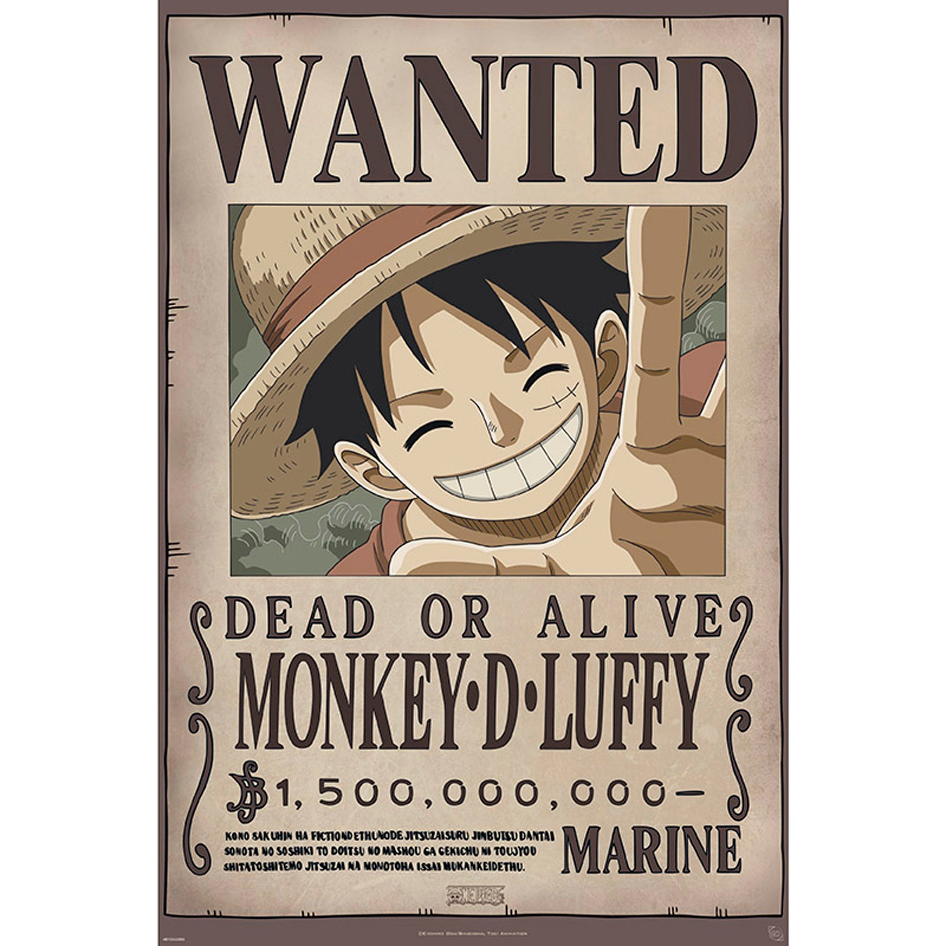 GB eye One Piece Wanted Luffy New 2 61 x 91.5cm Maxi Poster