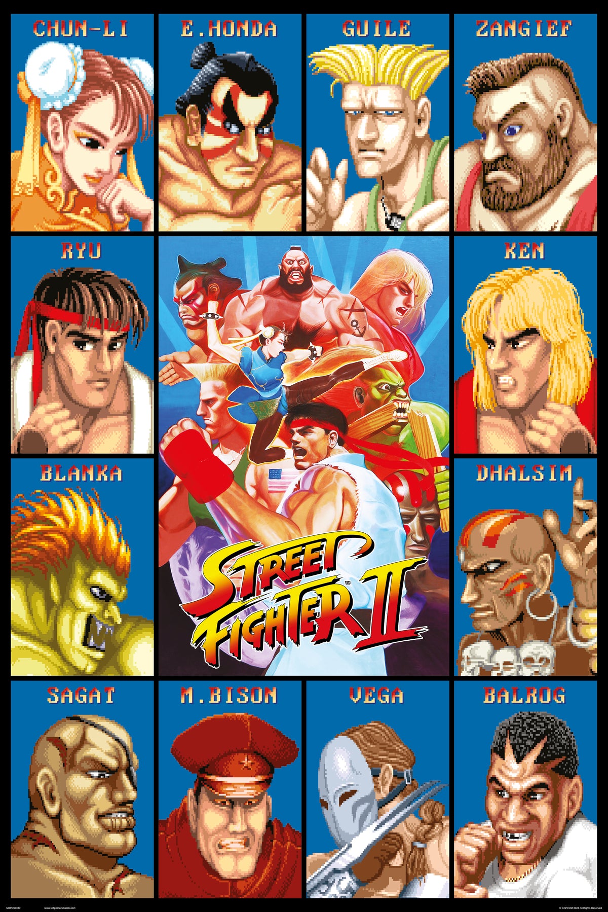GB Posters Street Fighter II Characters 61 x 91.5cm Maxi Poster