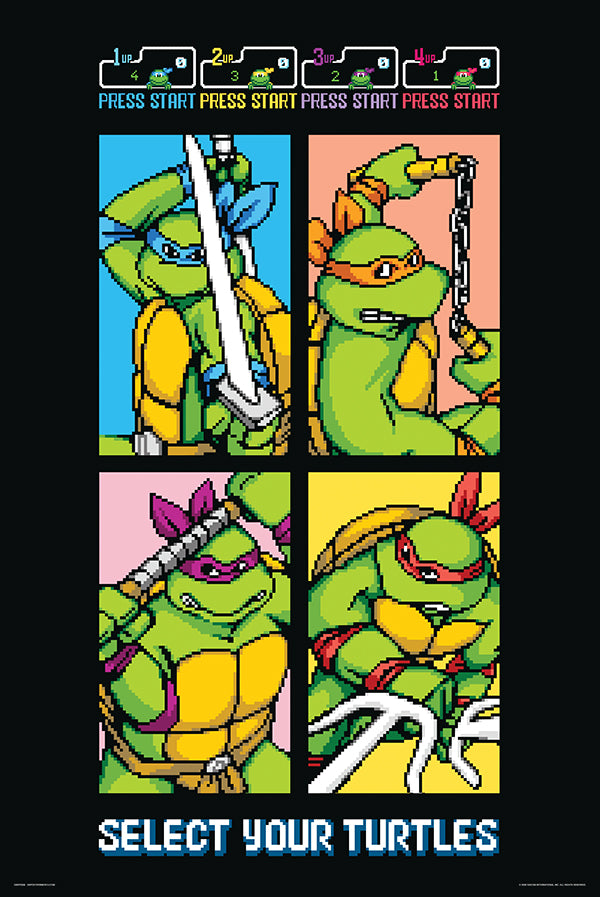 GB Posters Teenage Mutant Ninja Turtles 8 Bit  61 x 91.5cm Maxi Poster